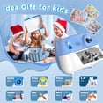 thumbnail image 2 of Cámara Yakry Kids Instant Print con juegos y reproductor de MP3, color azul, 2 of 9