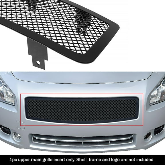2009-2014 Nissan Maxima Stainless Steel Black Powder Coated Finish 1.8 Mm Wire Mesh Black Wire Mesh Grille