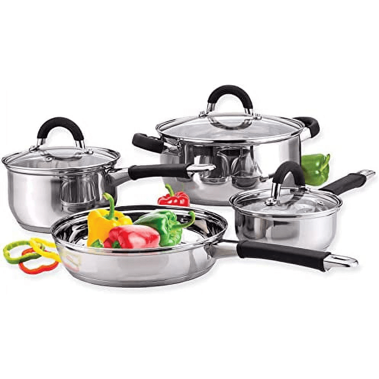 EUROSTAR ECX02227 7 Piece Stainless Steel Cookware Set - Walmart.com