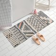 thumbnail image 2 of Beige Geometric Stripe Diamond Pattern Bathroom Rugs Mat,Non Slip Microfiber Bathroom Rug,Rubber Backing,Soft Bathroom Mats for Bathroom Floor,Tub and Shower,60x24in(150x60cm), 2 of 5