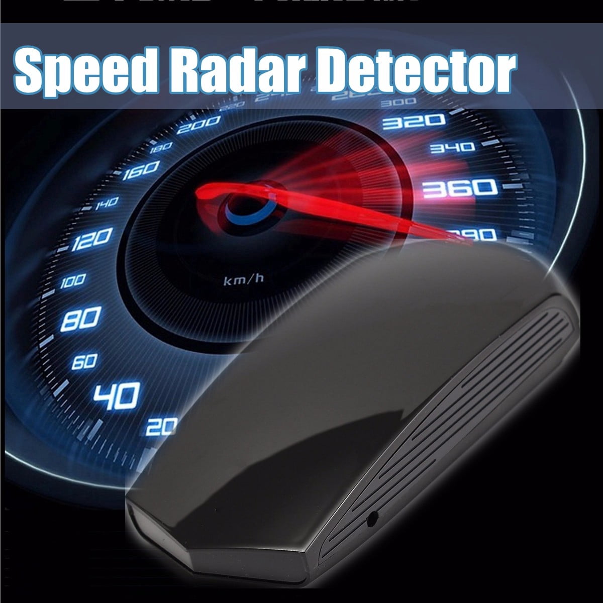 360° Car Radar Laser Detector Safety Speed Anti Police Voice Alert GPS Black