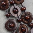 thumbnail image 3 of Collar hecho a mano con de monedas de madera de capas para café Sunnimix Collares de cuentas de coco, 3 of 8