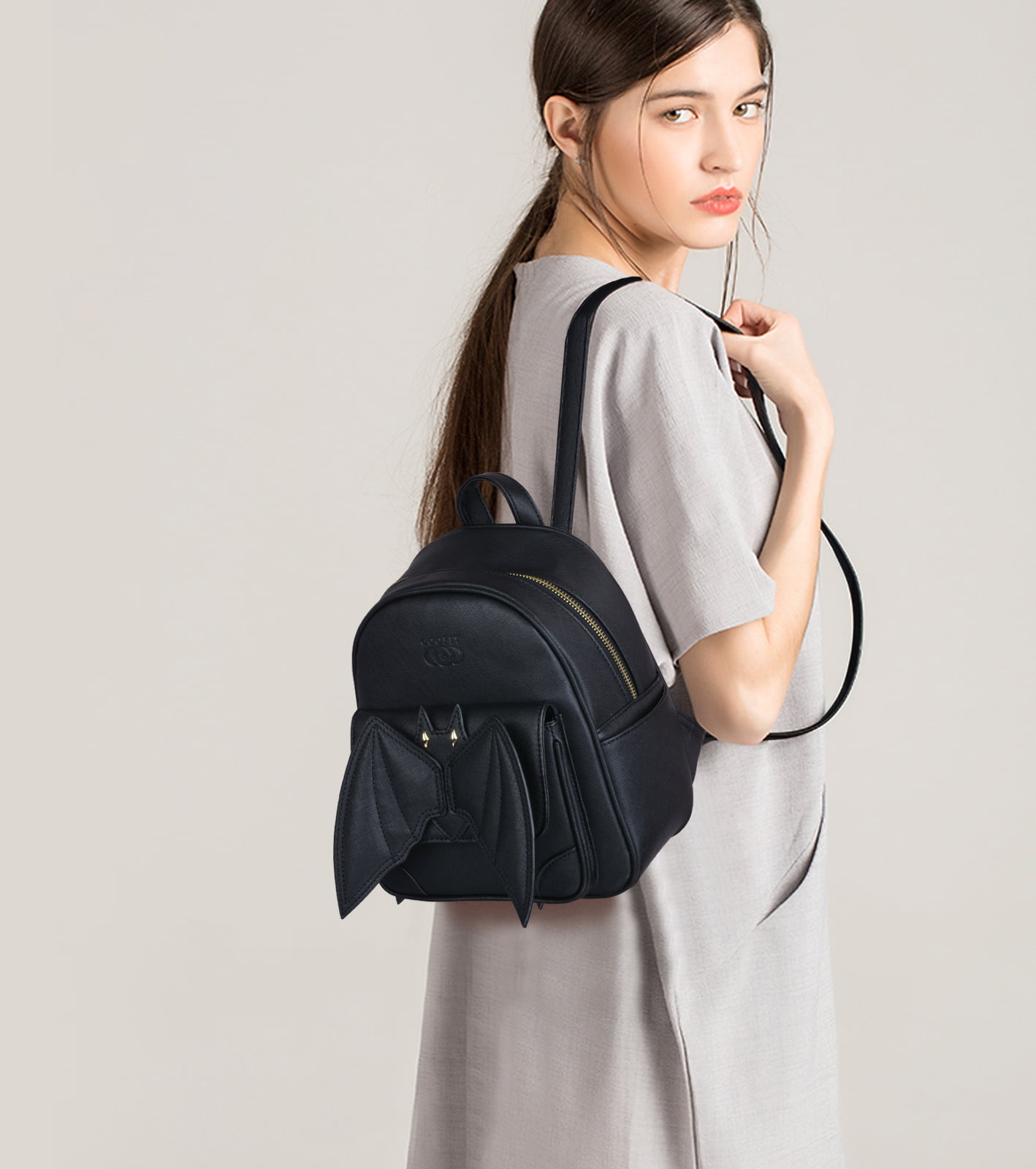 COOFIT Bat Purse Gothic Backpack Purse Gothic Bags Mini Backpack for Women Mini Backpack 