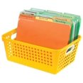thumbnail image 3 of Plastic Storage Baskets - 4 Pack - Assorted Primary Colors, Stackable Mesh Baskets with Grip Handles - Classroom Organization and Storage - Colorful Paper Organizer Baskets, 3 of 8