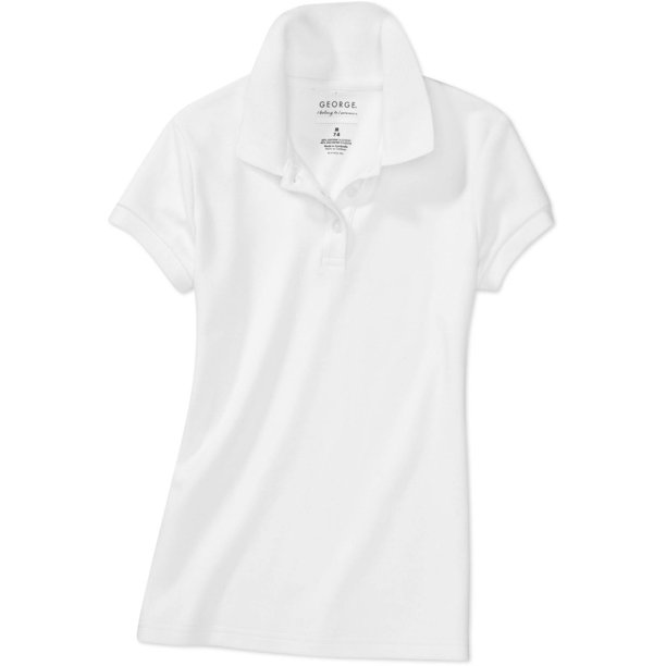 Girls Plus School Uniform Plus Size Short Sleeve Polo Shirt with
