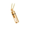 thumbnail image 3 of Cremación collar contenedor tubo botella recuerdo para mujeres cabello funerario Dorado Zulema collar de cadena, 3 of 8