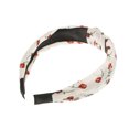 thumbnail image 5 of Unique Bargains 1 Pc Grace Floral Pattern Wide Cross Knot Headbands for Women Beige, 5 of 6