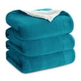 thumbnail image 5 of U by Bedsure Sherpa Fleece King Size Teal - Thick and Warm, Soft and Fuzzy Blanket,108x90 inches, 5 of 6