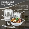 thumbnail image 6 of Nevlers 10-Piece Pots & Pans Set | Premium Grade Stainless Steel Cookware Set + Cooking Utensils | Dishwasher Safe | Induction Compatible, 6 of 8