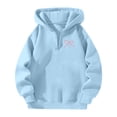 thumbnail image 3 of 1/4 Zipper Oversized Sweatshirts for Women Pink Bow Hoodies Cute Preepy Graphic Sweatshirts Y2K Tops 2025 Pullover Fashion (Light Blue, XXXL), 3 of 4