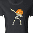 thumbnail image 4 of Inktastic Halloween Dabbing Great Pumpkin Skeleton Women's T-Shirt, 4 of 5