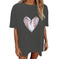 thumbnail image 1 of adviicd T-Shirts Graphiques pour Femmes T-Shirts Graphiques Décontractés Mignons Gris,S, 1 of 3