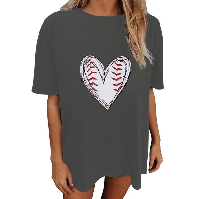 adviicd T-Shirts Graphiques pour Femmes T-Shirts Graphiques Décontractés Mignons Gris,S