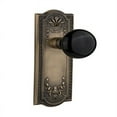 thumbnail image 2 of Nostalgic Warehouse Meablk_Sd_Nk Black Porcelain Solid Brass Single Dummy Door Knob -, 2 of 2
