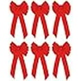 thumbnail image 2 of Nœud de Noël, 7 Boucles, Velours Rouge Pailleté, 12 x 26 x 3 Po. -6072, 2 of 2
