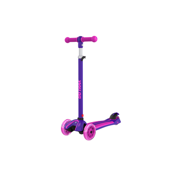 Gotrax GS1 Kids' Kick Scooter for Ages 3-8, 3 Adjustable Heights,6" Wide Anti-Slip Deck and High Stability(Purple)