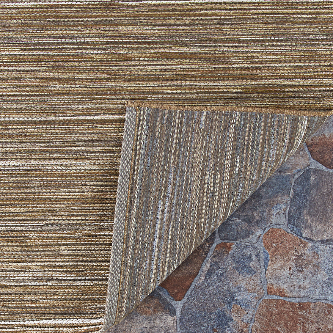 Couristan Cape Hinsdale 2'3" x 7'10" Runner Brown and Ivory Outdoor Rug
