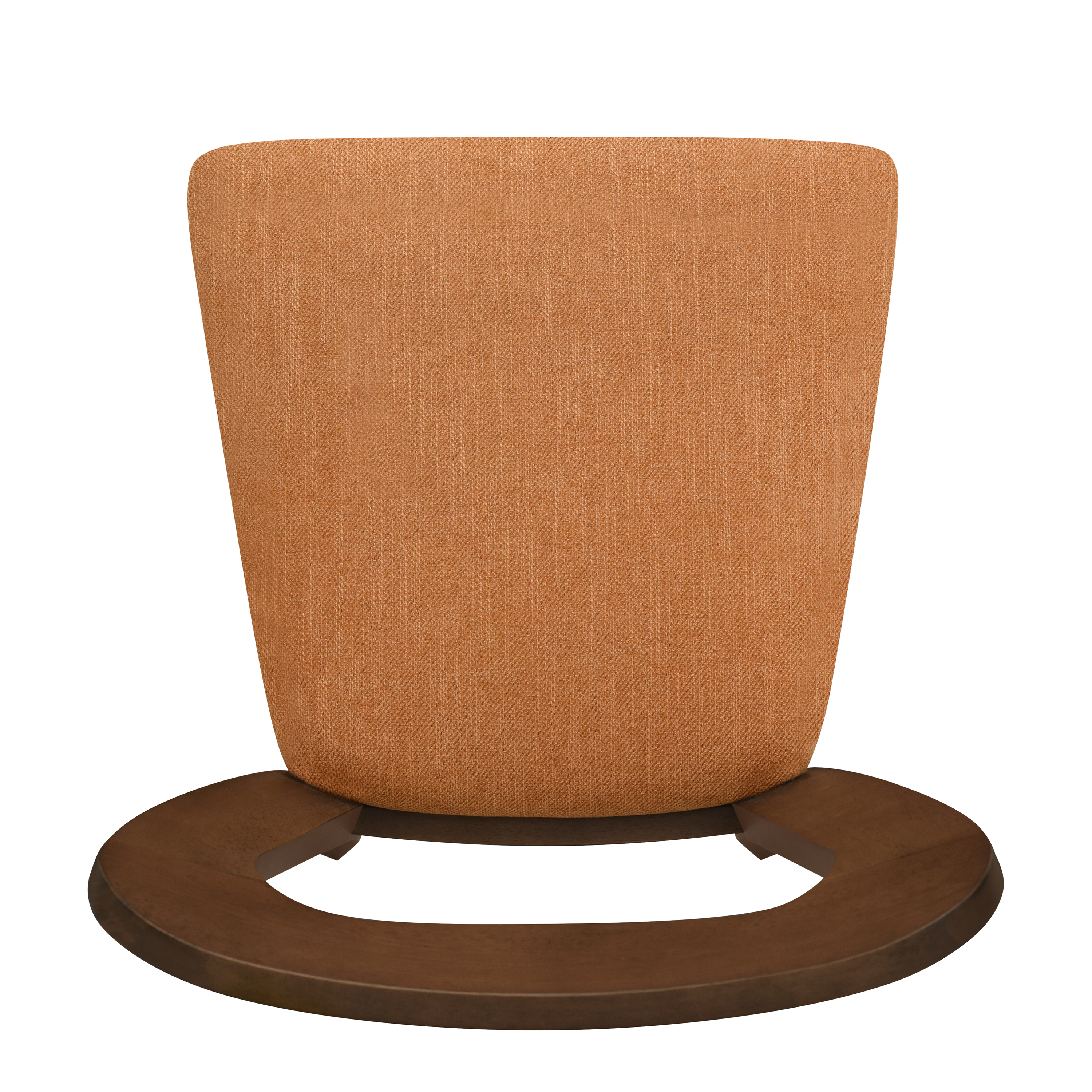 Euroco Mid-Century Dining Chairs Set of 2, Upholstered Kitchen Side Chairs Accent Chairs with Wooden Legs for Living Room,Caramel & Walnut