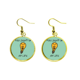 thumbnail image 1 of Lámpara para estimular la interacción Ear Dangle Golden Drop Earring Jewelry Mujer Unbranded M, 1 of 3