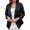 Black, variant on Vedolay Top Women's Casual Long Sleeve Lapel Open Front Button Work Business Jackets with Pockets,Black XL