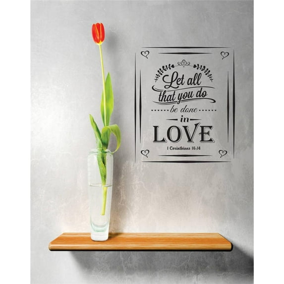 Let All That You Do Be Done In Corinthians Bible Christ God Religious Pray Spiritual Holy Bible Christian Worship Decorating Ideas Girl Boy Bedroom Wall Decal Sticker - Size: 29 Inch x 43 Inch
