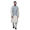 thumbnail image 1 of Atasi Ethnic Kurta Churidar Pajama Set With Printed Nehru Jacket Set For Mens, 1 of 3