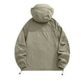 thumbnail image 3 of Kmdttou Waterproof Rain Jacket Women Warm Winter Snow Coat Mountain Windbreaker Hooded Raincoat Jacket Khaki L, 3 of 6
