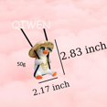 thumbnail image 3 of 2.5 x 2.16 x 2.16 inchesCAccesorios para colgar en el espejo retrovisor del adorno colgante del coche del pato oscilante Accesorios lindos del coche para adolescentes Accesorios pa, 3 of 5