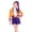 Orange#02, variant on 6-Piece Pop Singer Halloween Costume for Girls, Cropped Zip Jacket, Sleeveless Top, Shorts and Braided Ponytail Extension for Stage Performance, Cosplay Dress Up and Parties