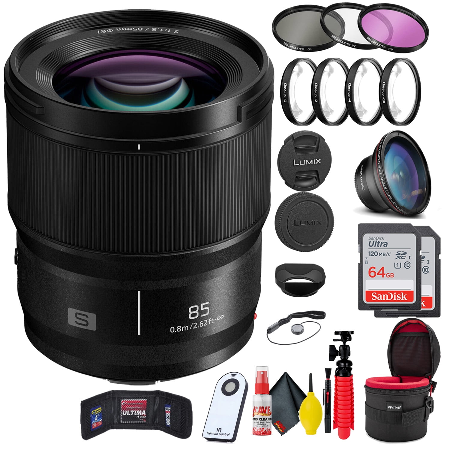 Panasonic Lumix S 85mm Lens Accessories Bundle