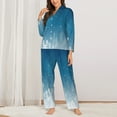 thumbnail image 3 of Bingfone Womens Pajama Sets Christmas Snowflakes Print,Long Sleeve Loungewear Pajamas Set-X-Large, 3 of 9