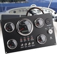 thumbnail image 1 of Boat Dash Instrument Panel, 5 Gauge Set Stainless Steel Boat Instrument Panel  For 12V Yacht, 1 of 8
