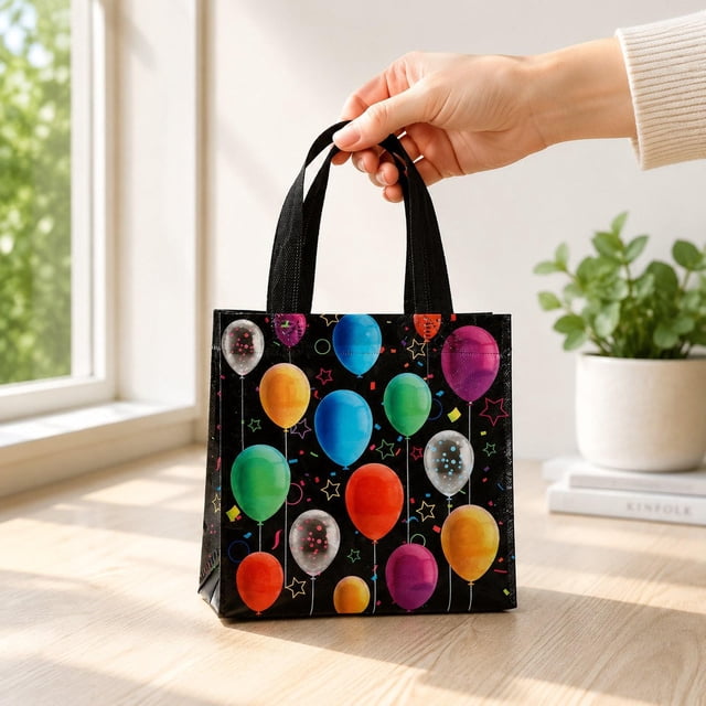 Zentra 36 Pcs Sac-Cadeau Recyclé Sac de Magasinage avec Poignées Sacs-Surprises Réutilisables Friandises A