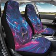 thumbnail image 4 of XYZCANDO Car Front Seat Covers Breathable Car Seat Cover Set Vehicle Front Seat Covers Elastic Comfy Van Auto, Lightning Wolf Pattern, 4 of 10