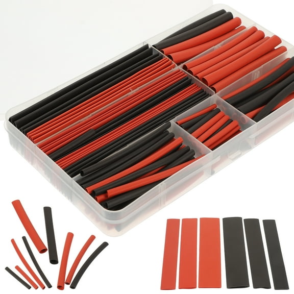150 Pcs Heat Shrink Tube Heatshrink Tubing Shrinkable 2:1 Boxed