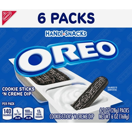 Handi-Snacks OREO Cookie Sticks 'N Creme Dip Snack Packs, 6 Snack Packs