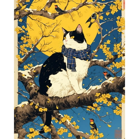 Paint by Numbers for Adults Kids Beginner Cat in the Winter Sunshine DIY Acrylic Painting by Numbers Kits with Brushes Acrylic Pigment Home Decoration Gifts 16 x 20 inch