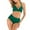 Green Womens Bikinis Sets, variant on Summer Women's Bikini Swimsuit Solid Color Beachwear Strappy Halter Bathing Suit High Waist Swimwear Sets Summer Beach Outfits for Girls Female Relaxed Navy M