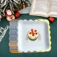 thumbnail image 7 of dajkiuy Christmas Dinnerware set,10 Pcs Disposable Dinnerware Heavy Duty for 10 Guests Christmas New Year Theme Party Supplies Merry Christmas Tableware Set (9 inch,Plastic,Gold Rim), 7 of 7