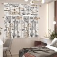 thumbnail image 4 of Rustic Coffee Tool Valance Curtains for Kitchen, Hand Painted Cup Dessert Coffee Beans Grinding Machine Decor Pattern Wood Texture Window Treatments, Drapes for Living Room, 54x18in 1P+27x36in 2P, 4 of 4