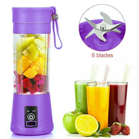 

Portable Personal Size Blender USB Rechargeable Mini Juicer Blender for Smoothies and Shakes (Purple)