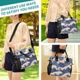 thumbnail image 5 of FORMRS Insulated Lunch Bag Unisex Large Capacity with Shoulder Strap, Blue Wave Pattern, 5 of 6