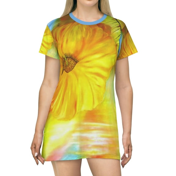 Summer All Summerish Fadhion amazing Overall Print T-Shirt Dress