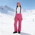 thumbnail image 5 of dgysar Women's Essential Insulated Ski Bibs, Water Resistant Snow Pants for Skiing & Snowboarding Hot Pink L, 5 of 5