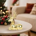 thumbnail image 2 of Boovnll Reindeer Christmas Decor, Glitter Reindeers Figurines Xmas Reindeer for Holiday Indoor Tabletop Decor, Christmas Decorations, Gold, 2 of 6
