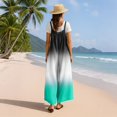 thumbnail image 7 of Women's Summer Ombre Gradient Jumpsuit, Casual Wide Leg Bib Overalls with Pockets, Loose Fit Sleeveless Boho Rompers Long Pants, 7 of 7