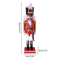 thumbnail image 5 of XISAOK 14 Inch Wooden Feather Nutcracker Soldier Figures Christmas Decor for Indoor, 5 of 8