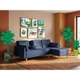 thumbnail image 1 of Sala Modular Reversible De Lino Azul Modelo Carlton, 1 of 13
