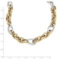 thumbnail image 3 of 14k Yellow and White Gold Two Tone Unique Link Necklace Chain 18", 3 of 4
