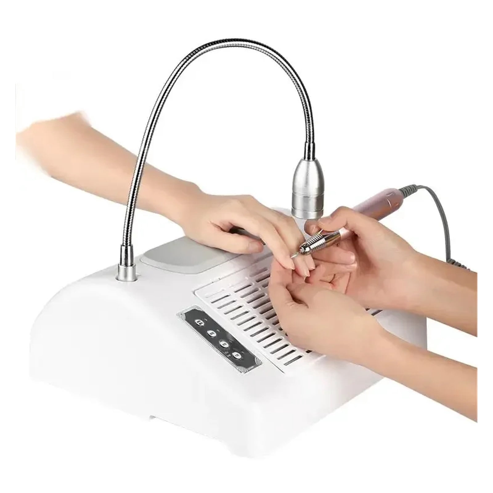 5 IN 1 Newest 80W UV LED Lamp Nail Dryer With Vacuum Cleaner Nail Dust Collector Machine Nail Drill Powerful Salon Tools